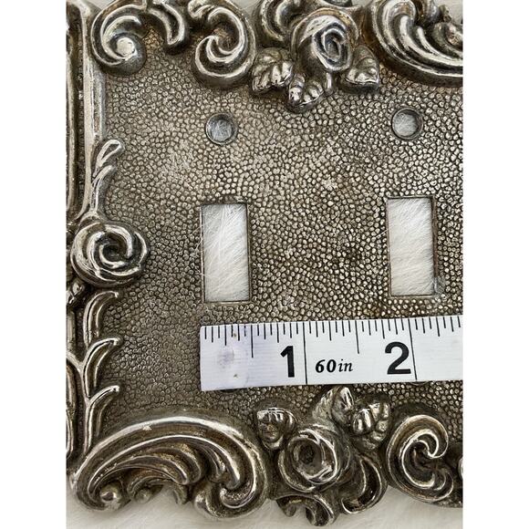 Vintage Brass Double Light Switch Cover Ornate 1967 American Tack Hardware 60TT - Picture 8 of 8